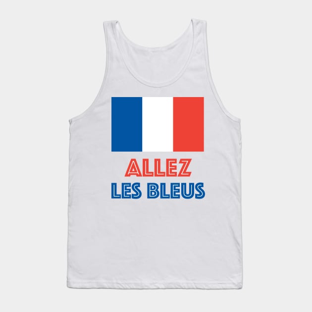 Allez Les Bleus French Sports Fan Tank Top by AntiqueImages